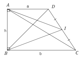 Cho hình thang vuông \(ABCD (ảnh 1)