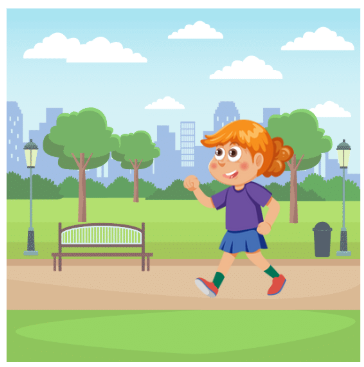 - What is Suzie doing? - She’s going for a walk at the park. True False (ảnh 1)