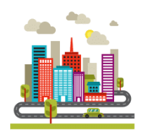 Look at the picture and choose the letter A, B, C or D to complete the sentences.Where’s your school? - It’s in the _____________. (ảnh 1)