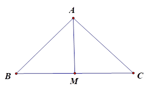 Cho tam giác ABC với M là trung điểm BC Mệnh đề nào sau đây đúng? (ảnh 1)