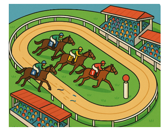 Một du khách vào trường đua ngựa đặt cược, lần đầu đặt 100 000 đồng, mỗi lần sau (ảnh 1)