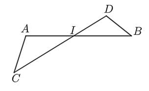 Cho tam giá AIC có AI = 12cm; CI = 18cm (ảnh 1)