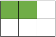Hình đã tô màu 1/3 số ô là: (ảnh 1)