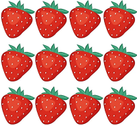 Hãy khoanh tròn vào  1/4 số quả trong mỗi hình: (ảnh 1)