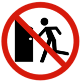 You are at a museum and see this sign on a door. What does it mean? (ảnh 1)