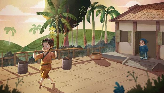 Ông phú hộ định lợi dụng chàng trai làm việc không công cho mình