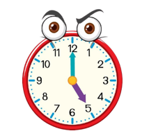 Đồng hồ bên chỉ mấy giờ? 	A. 5 giờ	 	B. 12 giờ 	 	 (ảnh 1)