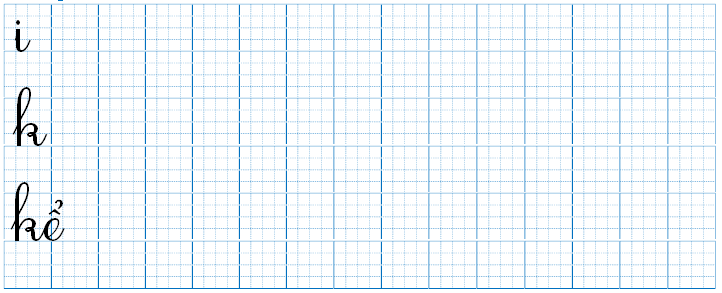 Tập viết i k kể (ảnh 1)