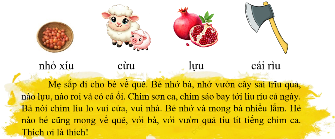 Tập đọc nhỏ xíu cừu lựu cái rìu (ảnh 1)