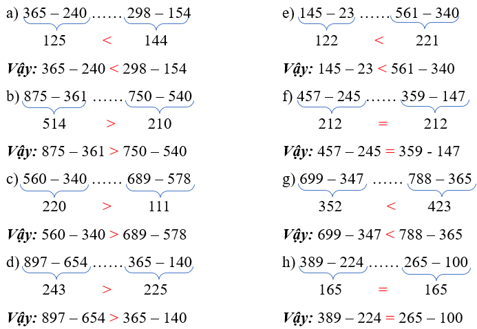 Điền dấu >, <, = thích hợp vào chỗ chấm (ảnh 1)