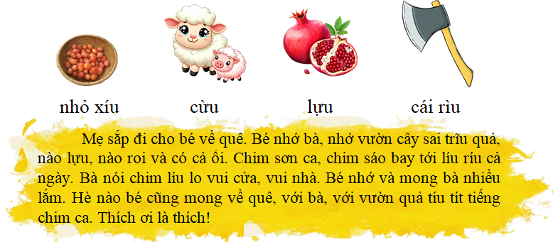 Tập đọc  nhỏ xíu cừu lựu cái rìu (ảnh 1)