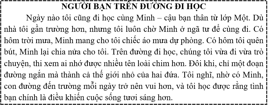Tập đọc  a) Điều gì khiến tình bạn giữa hai bạn trở nên đặc biệt?  b) Nếu em có một người bạn như  (ảnh 1)