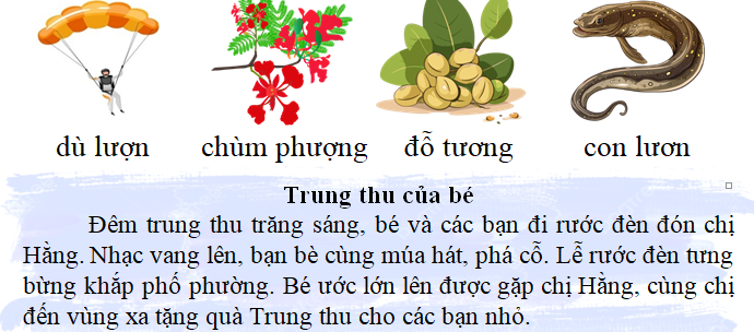 Tập đọc  dù lượn chùm phượng  (ảnh 1)