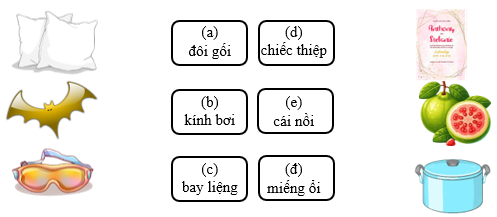 Nối đúng hình ảnh với từ ngữ (ảnh 1)