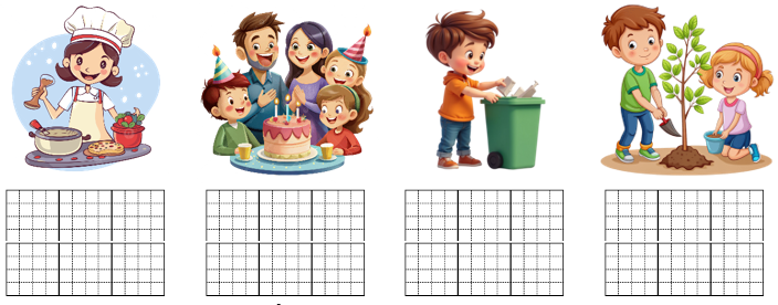 d) Em hãy gọi tên những hoạt động dưới đây? (ảnh 1)