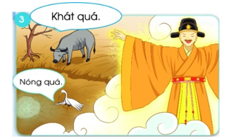 Đâu là nội dung của bức tranh sau?   A. Thần nắng mang đến nắng ấm, nhân dân vui mừng. (ảnh 1)