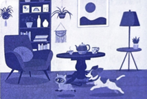 A cat and dog in a living room
AI-generated content may be incorrect.