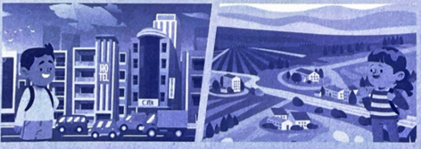 A blue and white image of a city
AI-generated content may be incorrect.