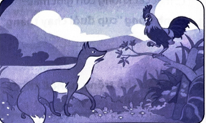 A cartoon of a fox and a chicken
AI-generated content may be incorrect.