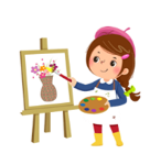 Look at the picture and choose the letter A, B, C or D to complete the sentences.My favourite subject is art because I want to be a ______________. (ảnh 1)