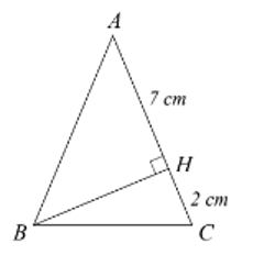Độ dài cạnh BC trong Delta ABC cân tại A ở hình vẽ bên là (ảnh 1)