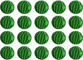 Hãy khoanh tròn vào  1/4 số quả trong mỗi hình: (ảnh 2)