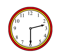 Đồng hồ bên chỉ mấy giờ? 	A. 2 giờ	 	B. 6 giờ 	 	C. 14 giờ 30 phút	 	D. 6 giờ 10 phút (ảnh 1)