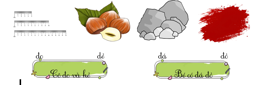 Tập đọc đo dẻ	đá	đỏ (ảnh 1)
