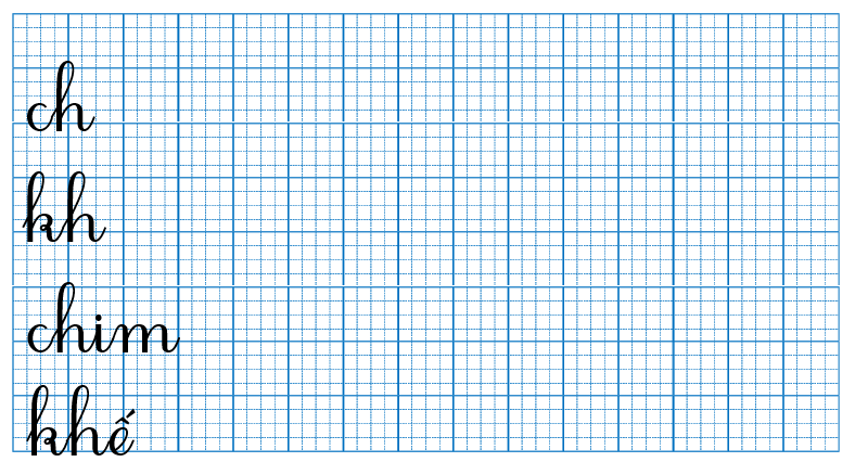 Tập viết ch kh (ảnh 1)