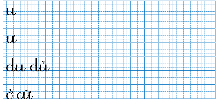 Tập viết ư đu đủ (ảnh 1)