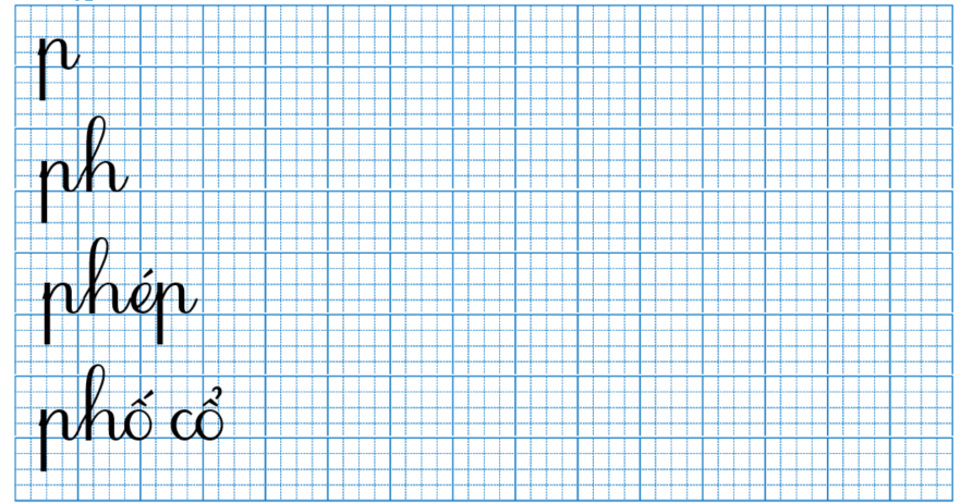 Tập viết p ph phép (ảnh 1)