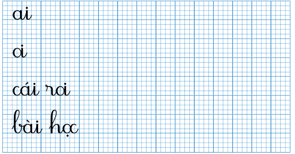 Tập viết ai a (ảnh 1)