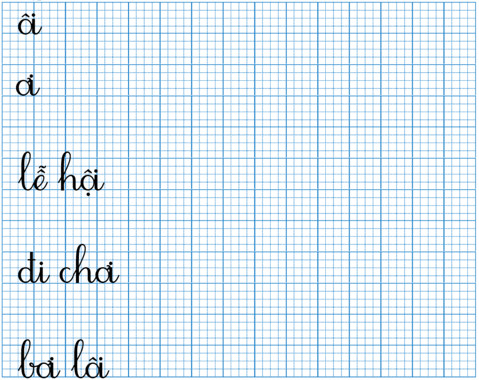 Tập viết ôi (ảnh 1)