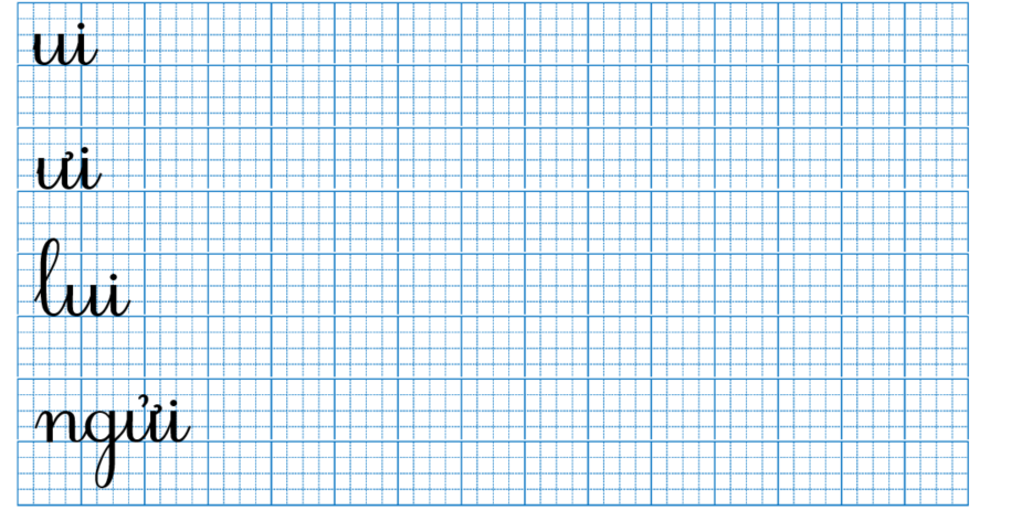 Tập viết ui ưi (ảnh 1)