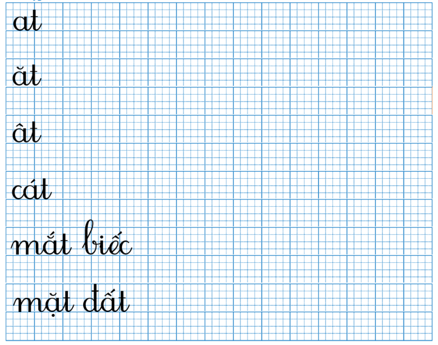 Tập viết at (ảnh 1)