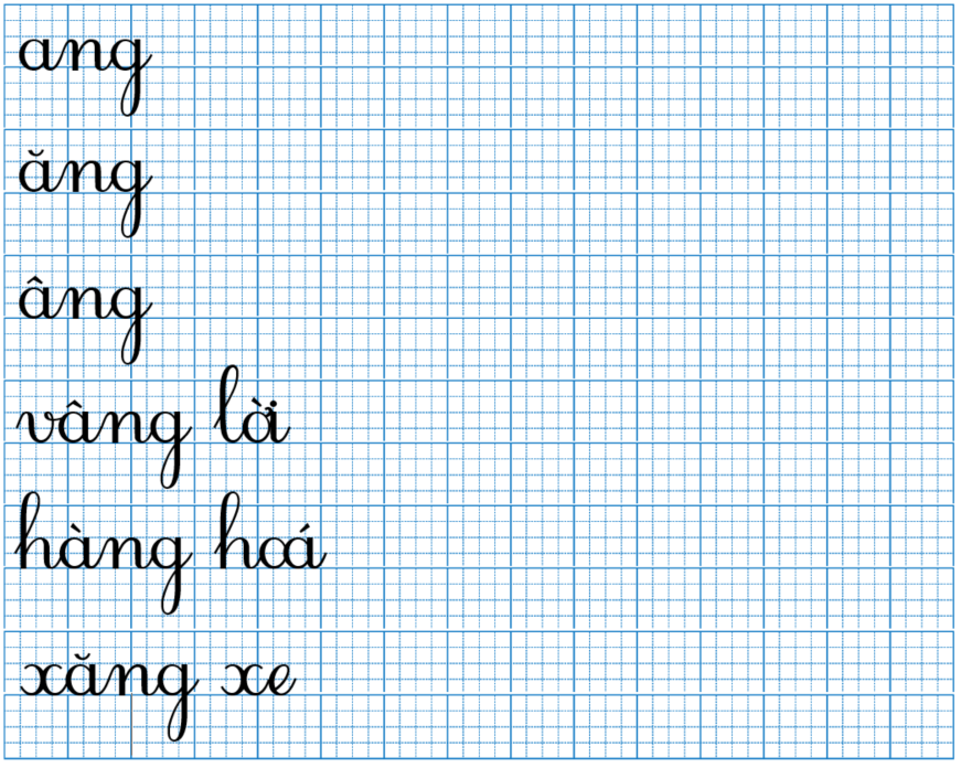 Tập viết ang ăng  (ảnh 1)