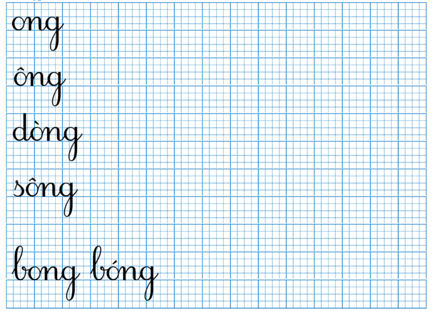 Tập viết ong ông (ảnh 1)