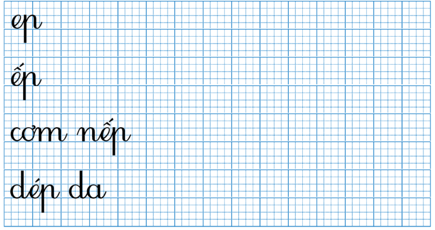 Tập viết ép ếp (ảnh 1)