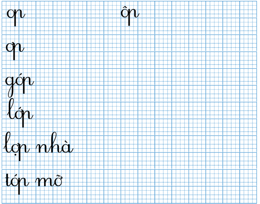 Tập viết op ôp (ảnh 1)