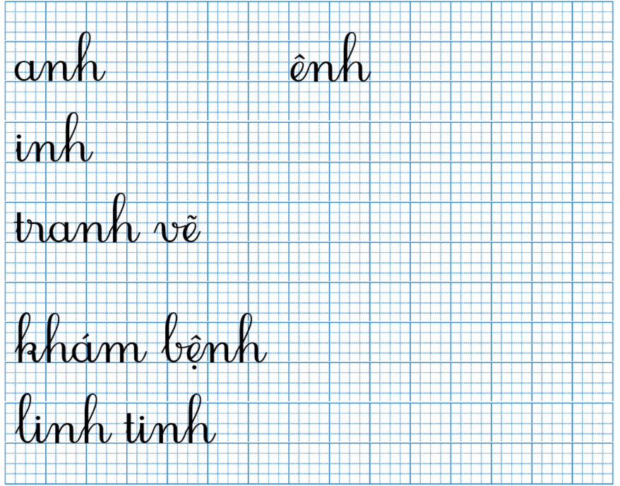 Tập viết anh ênh (ảnh 1)