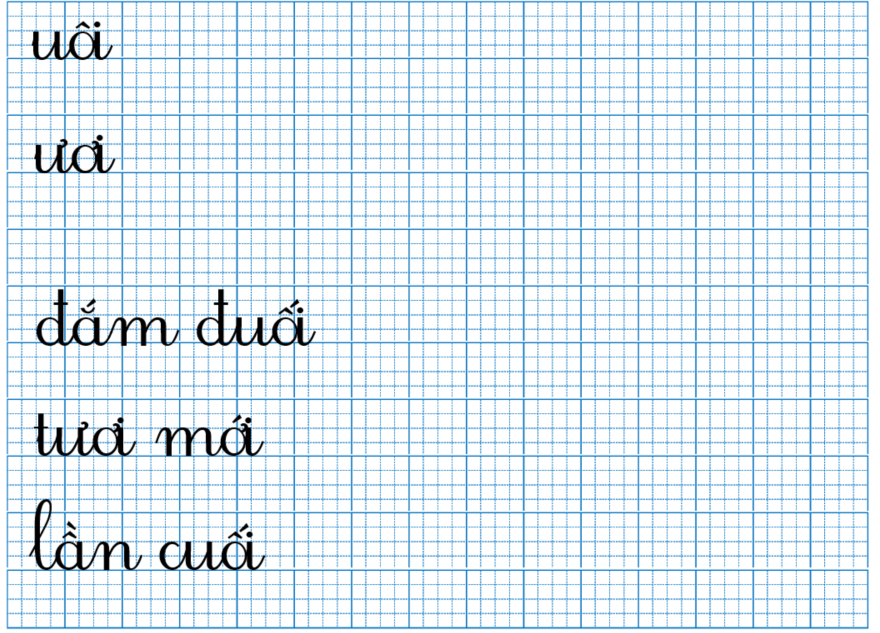 Tập viết uôi ươi (ảnh 1)