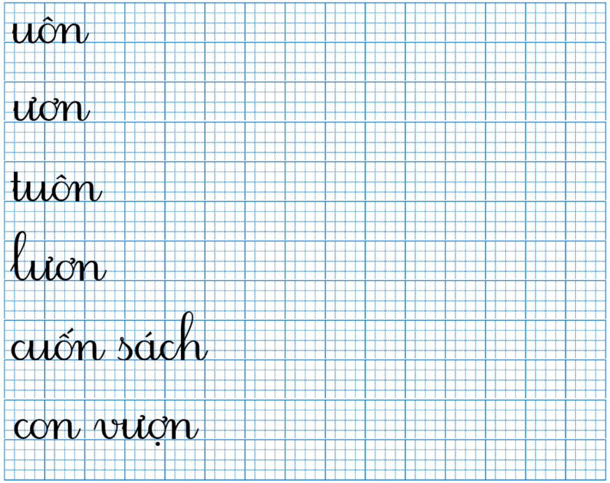 Tập viết uôn ươn (ảnh 1)