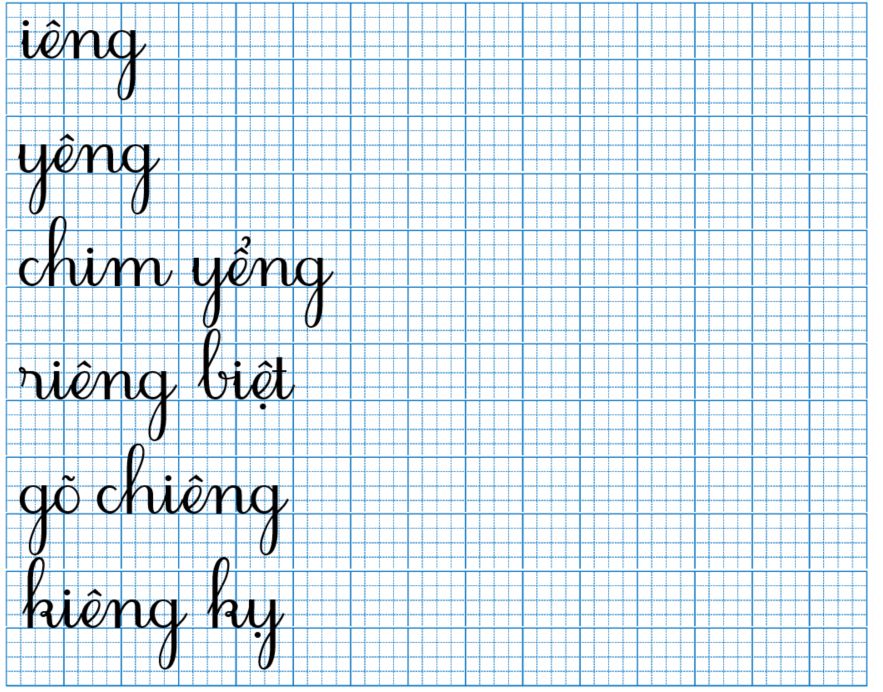 Tập viết iêng (ảnh 1)