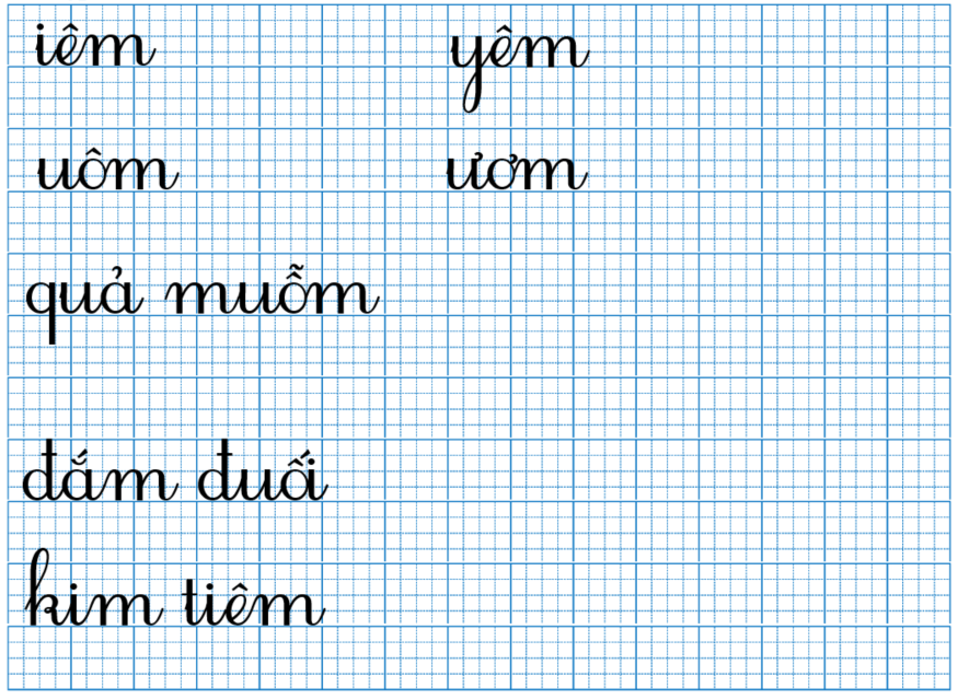 Học sinh viết theo mẫu. iêm (ảnh 1)