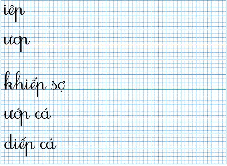 Tập viết iêp ươp (ảnh 1)