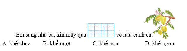 Em hãy khoanh vào chữ cái trước từ ngữ thích hợp để hoàn thành các câu sau:  (ảnh 1)