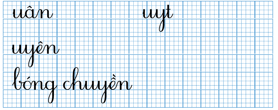Luyện viết uân uyt (ảnh 1)