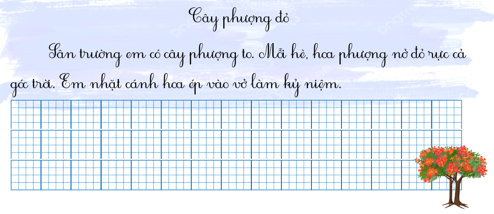 Tập chép cây phượng đỏ (ảnh 1)