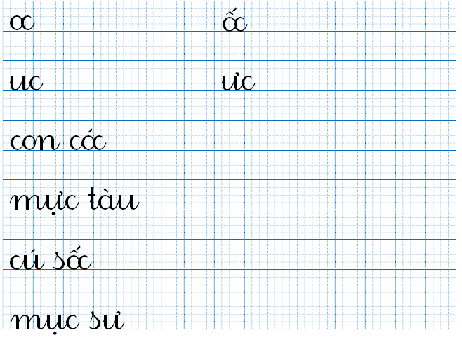 Tập viết oc ôc uc ưc (ảnh 1)