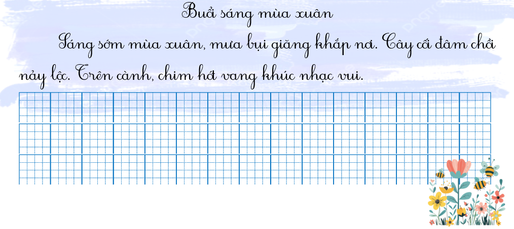 Tập chép buổi sáng mùa xuân (ảnh 1)